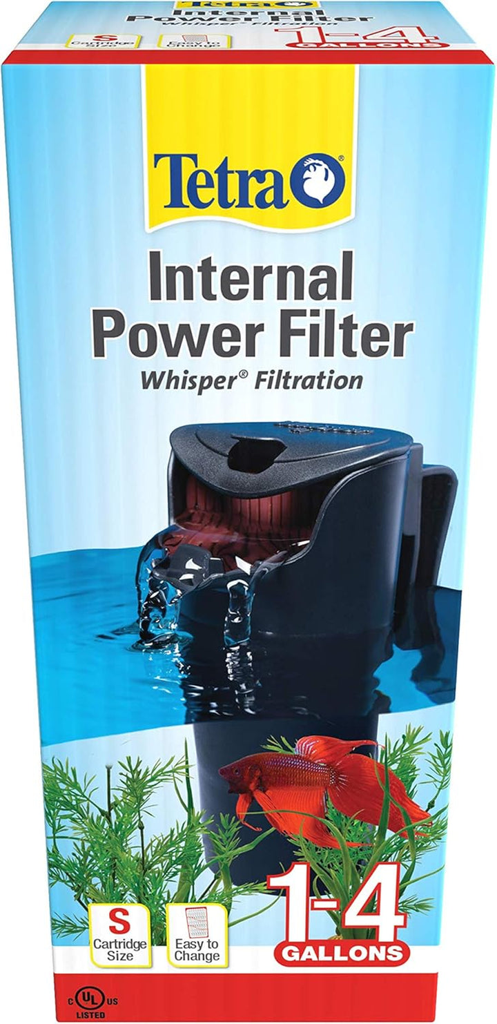 Whisper Internal Power Filter 5 to 10 Gallons, for Aquariums, In-Tank Filtration with Air Pump, Black