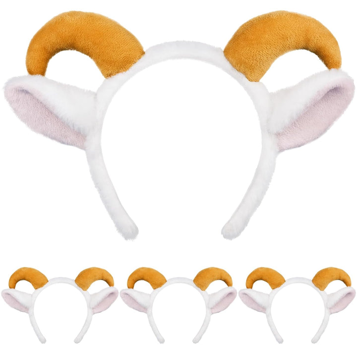 Dog Ears Golden Movable, Realistic Animals Ears Headband Brown, Fluffy Cat Bunny Bear Costume Halloween Christmas for Washing Makeup Cosplay Birthday Party