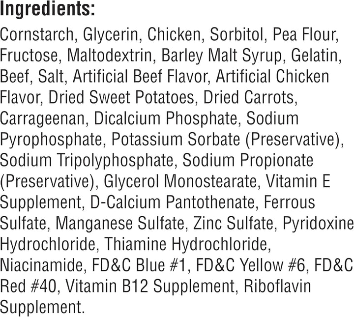 Medium Chews with Real Beef 4 Count, Rawhide-Free Chews for Dogs