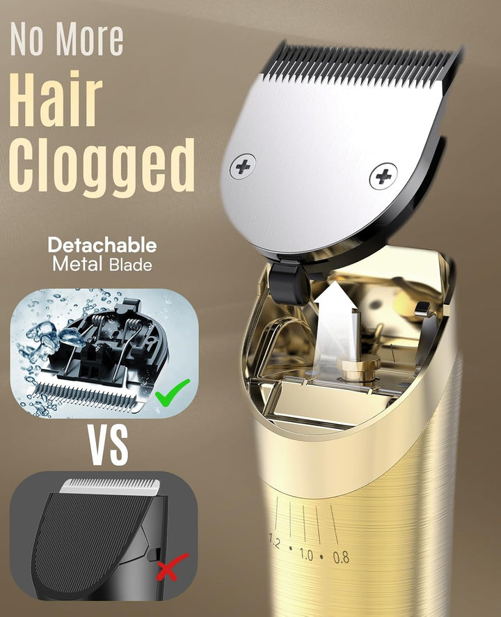 Cordless Horse Clippers,Low Noise 2 Speed Grooming Clippers,Horse Trimmer Shaver Kit for Matted Long Hair,Detachable Stainless Steel Blade Grooming Kit for Thick Coat