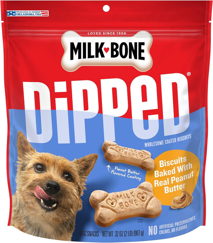 Dipped Dog Biscuits Baked with Real Peanut Butter, 32 Ounces