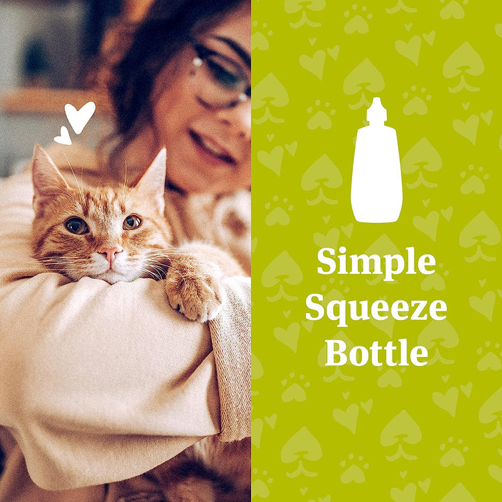 Ear Mite Treatment for Cats, Ear Mite Medicine Kills Ticks and Ear Mites to Relieve Itchiness, Ear Mite Drops Sooths Ears with Aloe, 3Oz