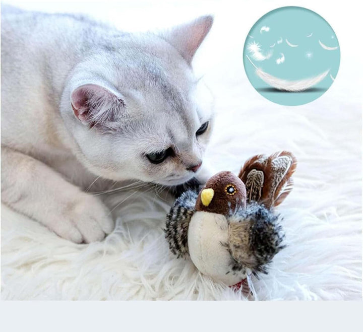 Interactive Chirping Bird Cat, Cat Toy, Simulated Chirping Bird, Realistic Bird Plush Cat Toy, Chirping Bird Cat Toy, Melody Chaser Cat Toys, Cat Toys for Bored Indoor Adult Cats (1 PC)