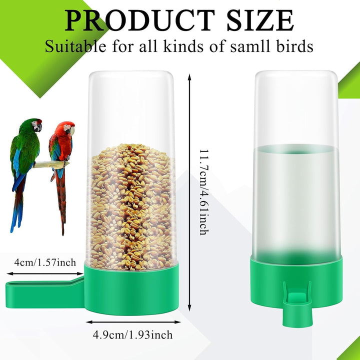 4Pcs Bird Water Feeder Plastic Drinker Feeder Water Clip for Parrots Budgie Cockatiel Lovebirds