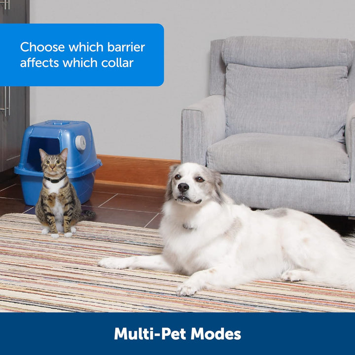 Pawz Away Indoor Pet Barrier - Battery-Operated Indoor Invisible Containment Area with Adjustable Compatible Collar - Easy Setup for Furniture Protection