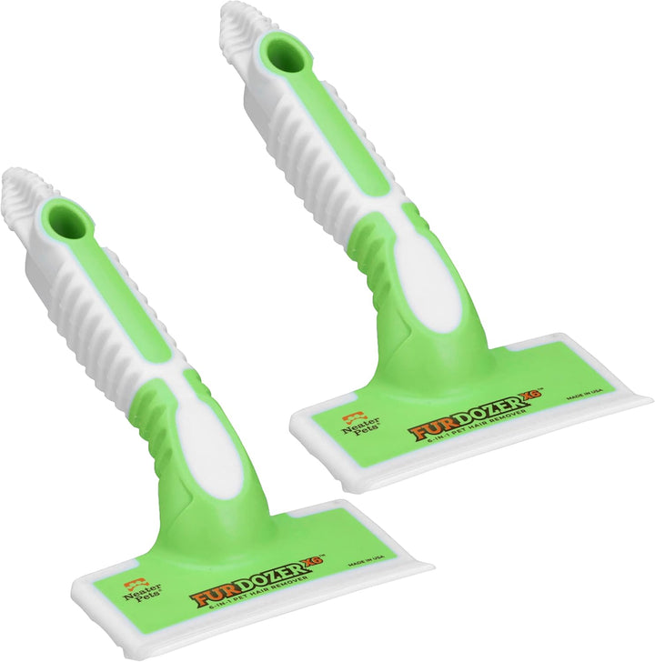 Furdozer Pet Hair Remover & Auto Detailing Tools - Cat & Dog Hair Remover for Carpets, Car Interiors, Couches, Bedding, & Pet Furniture (Gray, X3 PRO - 5" Long)