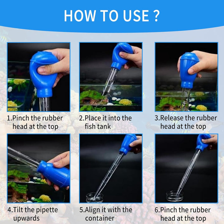 17.7In 1 Pieces Long Pipette for Fish Tank Coral Food Feeder Long Syringe Reef Coral Food Spot Feeder Tube for Reef Aquatic Plant Spider Snake Lizard，For Axolotl Tank Accessories