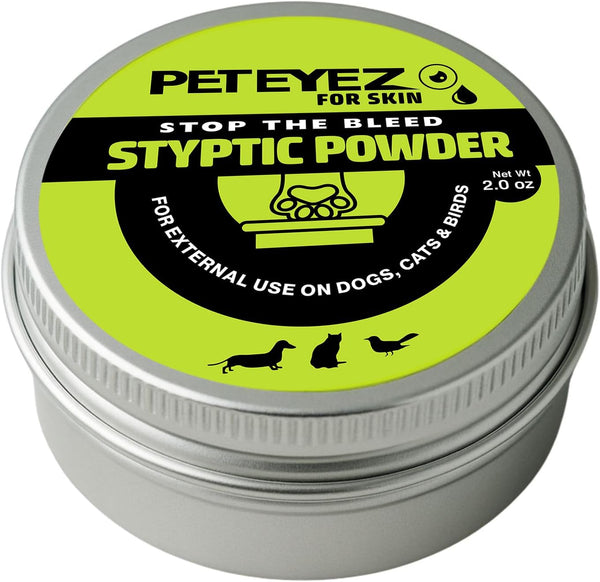 Styptic Powder for Dogs, Cats & Birds (2 Oz) – Fast-Acting Blood Clotting & Bleed Stop Powder for Pet Nail Trims, Clipping & Cuts – Easy-Use Wide Mouth DIP Can – First Aid Grooming Essential