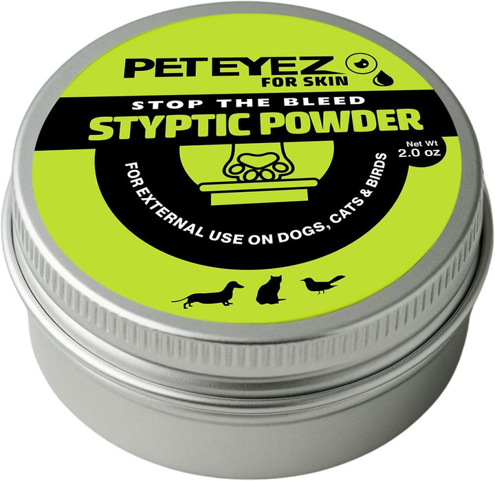 Styptic Powder for Dogs, Cats & Birds (2 Oz) – Fast-Acting Blood Clotting & Bleed Stop Powder for Pet Nail Trims, Clipping & Cuts – Easy-Use Wide Mouth DIP Can – First Aid Grooming Essential