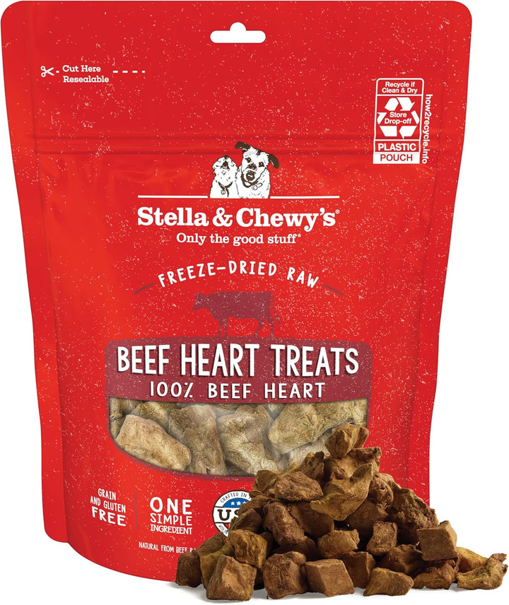 Freeze-Dried Raw Chicken Heart Dog Treats - Single Ingredient, No Additives - Premium Training Treats - Perfect for Picky Eaters - 11Oz Bag