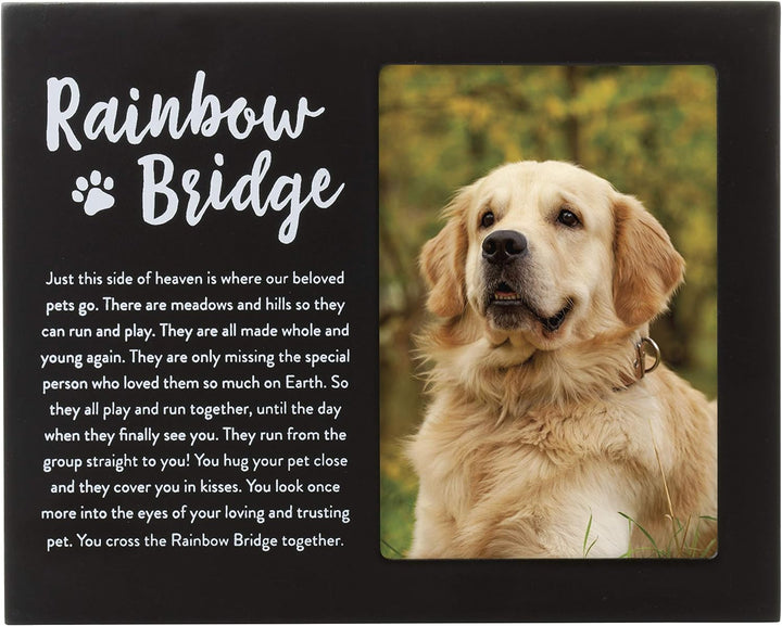 Forever Loved Pet Keepsake Picture Frame, Photo Frame for Pet Owners and Dog Lovers, Ideal Memorial Gift for Loss of Dog and Pet Remembrance, Wall Mount and Tabletop Frame, Black