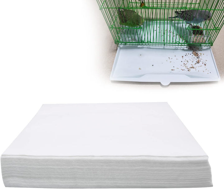 Bird Cage Liner Papers, 100 Sheets 17X12In Non-Woven Bird Cage Liners, Precut Absorbent Bird Paper