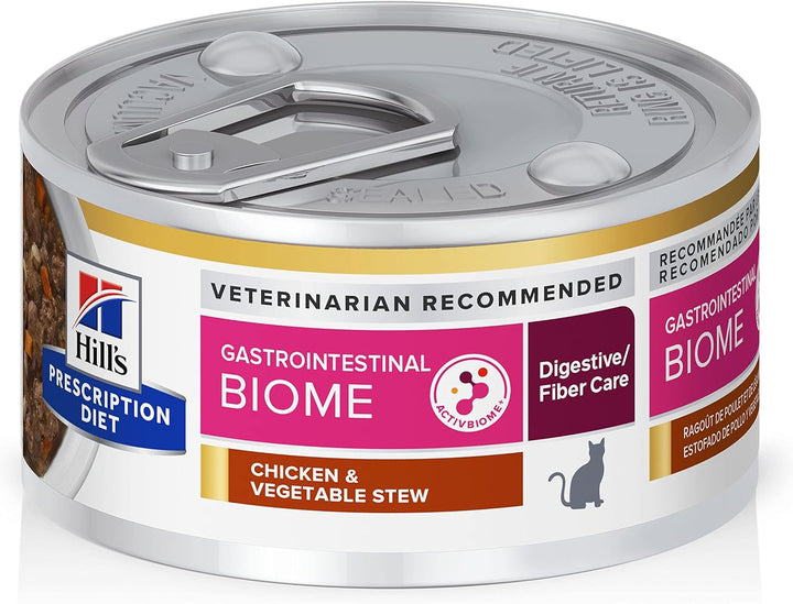 Gastrointestinal Biome Digestive/Fiber Care Chicken & Vegetable Stew Wet Cat Food, Veterinary Diet, 2.9 Oz. Cans, 24-Pack