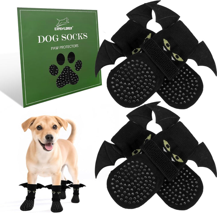 anti Slip Dog Socks to Prevent Licking Paws, Dog Shoes for Hot Pavement, Dog Booties for Small Medium Large Senior Dogs, Traction Control Boots & Paw Protectors for Hardwood Floors