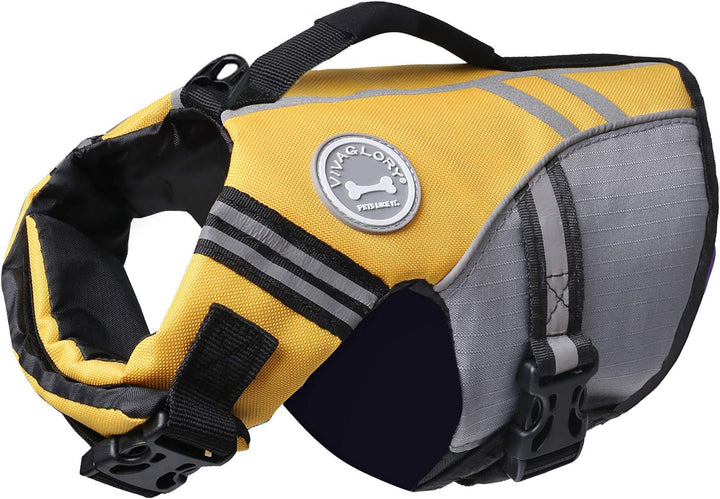 Sports Style Dog Life Vest, Dog Life Jacket for Swimming & Boating, Ripstop & Buoyancy for Puppy Doggy, Lifejacket with Handle, M, Blue