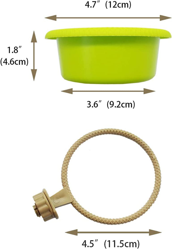 Multi-Function Caged Bird Bath Bird Cage Parrot Supplies Bathing Tub for Canary Finch Budgerigar，Perch Stand(4.5")