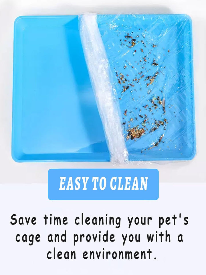 Disposable Bird Cage Liners Clear Plastic Parakeet Cage Liner Bag - 50 Pcs Parrot Cage Tray Liners Universal Film Bird Cage Accessories for Finches Canaries Cockatiels Birdcage