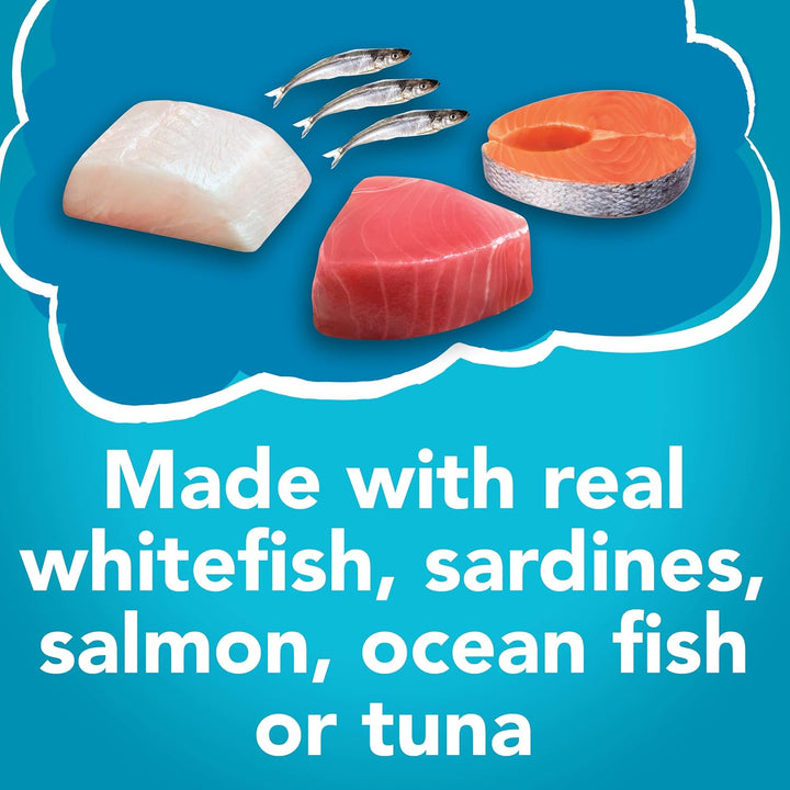 Purina  Wet Cat Food Variety Pack Fish-A-Licious Extra Gravy, Prime Filets and Tasty Treasures - (Pack of 32) 5.5 Oz. Cans