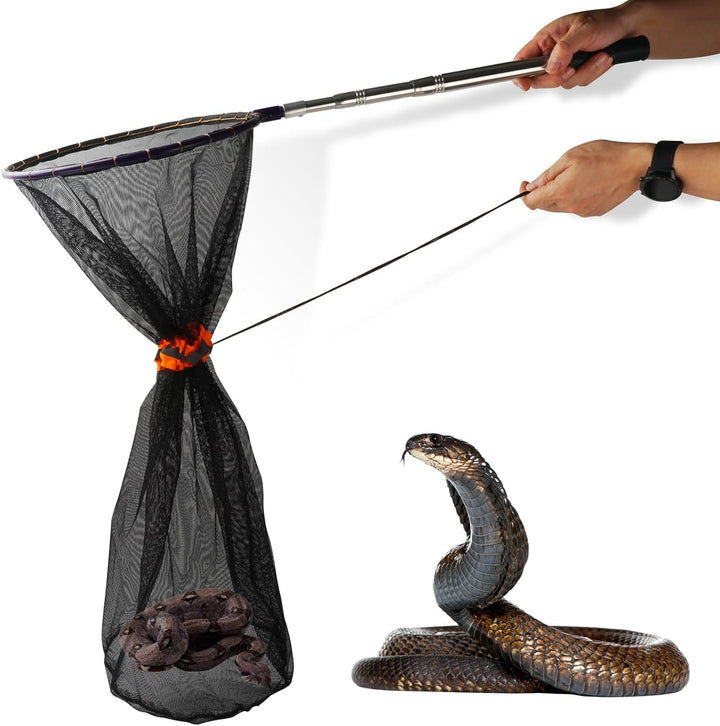 Snake Catcher Hook Stick Tongs Catch Grabber Catching Handling Tool Picker Long Pole Kit for Rattlesnake, Copperhead Snake, Ball Python, Rattle, Cobra, Corn, Rosy Boas and Reptile Removal Trap