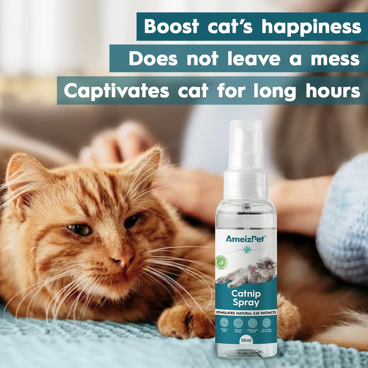 Catnip Spray for Cats, Cat Scratching Sprays, Transparent Cat & Kitten Behaviour Spray 50 Ml (1.69 Oz)