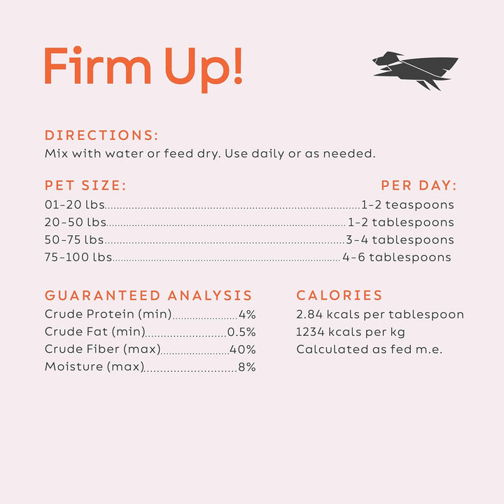 – Firm up Pumpkin for Dogs & Cats – Fiber Supplement with Pumpkin & Apple Fiber for Cat & Dog Digestive Support – Made in USA, 4 Oz