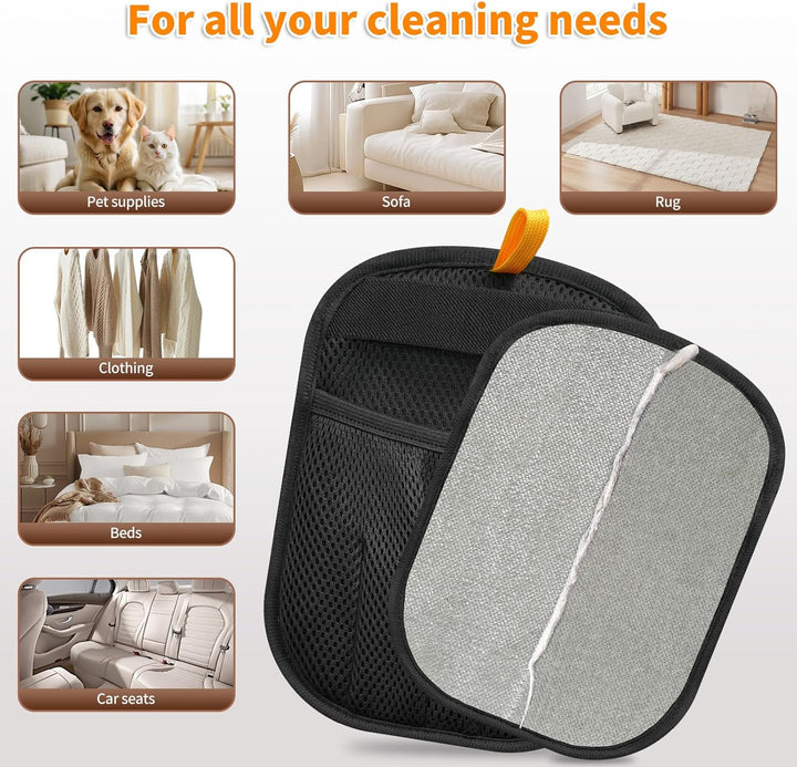 Pet Hair Removal Glove for Cats & Dogs, Upgraded Five-Finger Electrostatic Pet Hair Gloves, Reusable Magic Brush Pet Hair Remover Tool for Laundry, Couch, Carpet, Car Seat