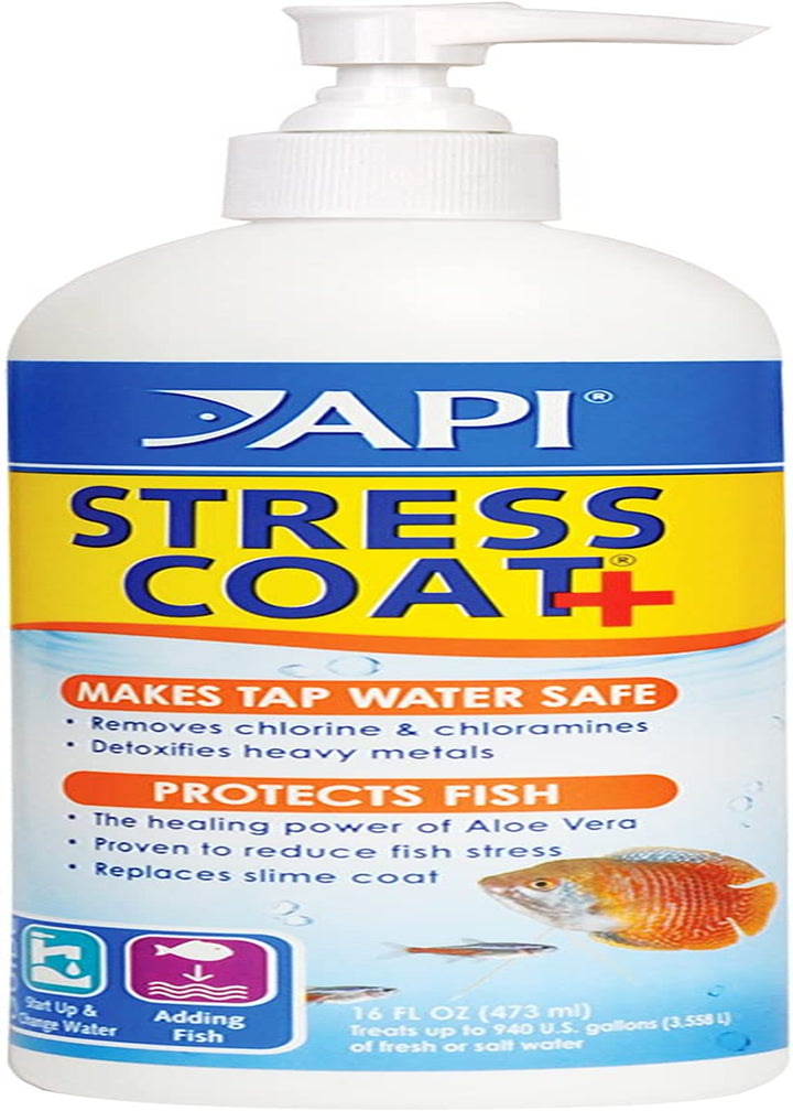 STRESS COAT Aquarium Water Conditioner 16-Ounce Bottle