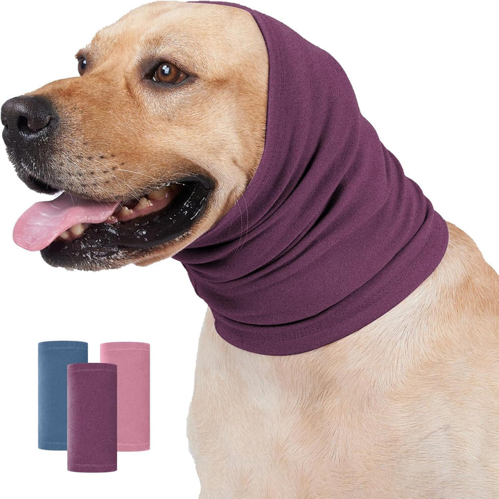 Dog Calming Hoodie Quiet Head Cover Sleeves-Ear Covers Hood for Noise Bath, the Grooming and Force Drying Head Protection for Anxiety Relief and Calming Dog Neck and Ear Warmer, Fireworks 1Pack