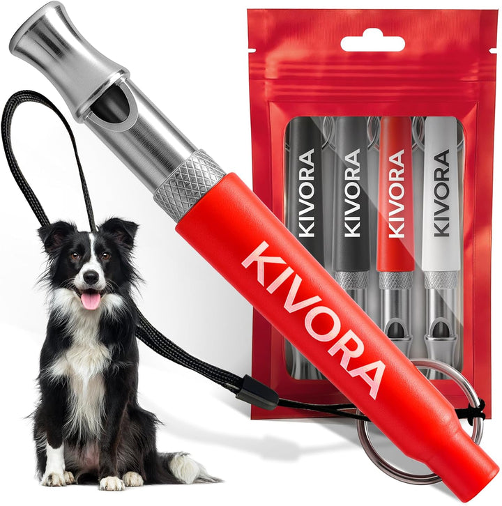 4 Pack Dog Whistle to Stop Barking Neighbors Dog,304 Stainless Steel Adjustable Ultrasonic Silent Dog Training Whistle for Recall & Bark Control,Professional Whistle Suitable for All Dogs