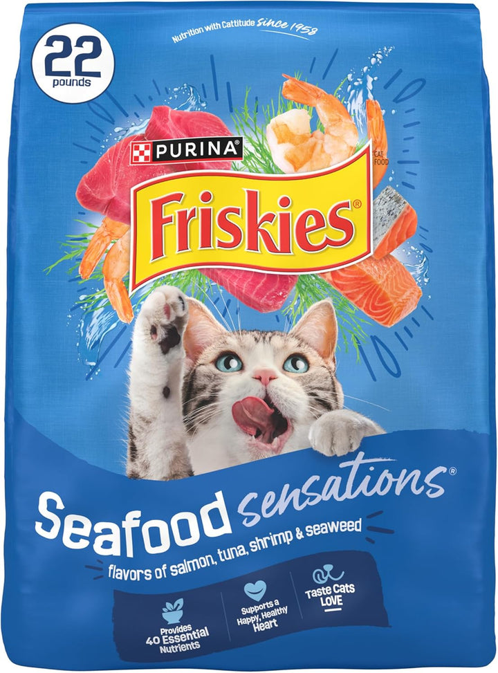 Purina  Dry Cat Food Seafood Sensations with Salmon, Tuna, and Shrimp Flavors - 22 Lb. Bag