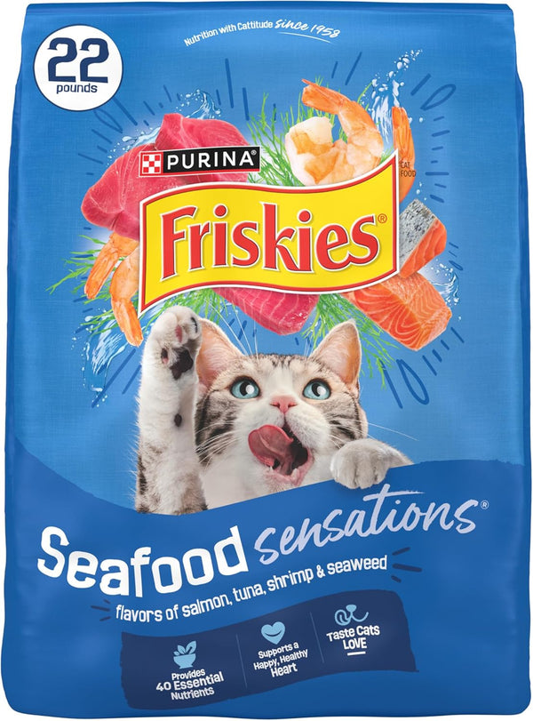 Purina  Dry Cat Food Seafood Sensations with Salmon, Tuna, and Shrimp Flavors - 22 Lb. Bag