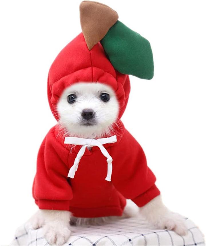 Dog Christmas Halloween Costumes,Dog Hoodies for Small Dogs Cats, Cat Puppy Outfits,Yorkie Chihuahua Pomeranian Clothes (Medium, Orange-Carrot)