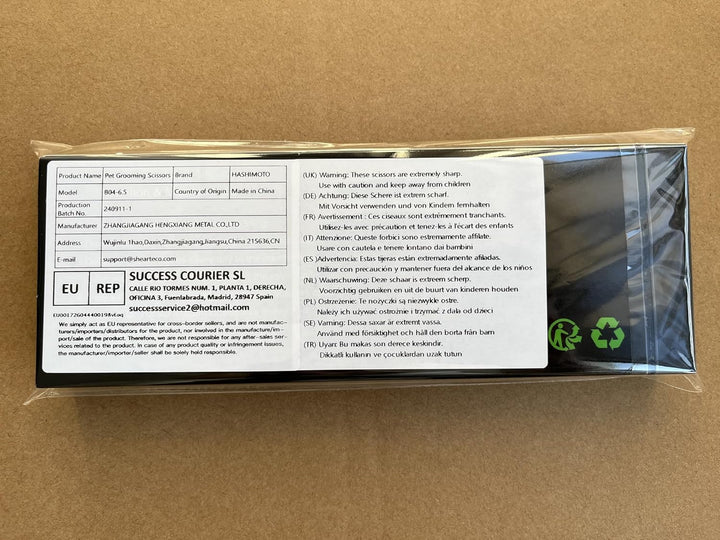 Dog Grooming Scissors, Curved Scissors for Dog Grooming, 6.5 Inch, 30 Degree of Curved Blade,Light Weight, Pet Shears for Trimming Face and Paws.