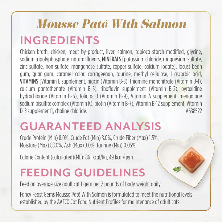 Gems Pate Cat Food Mousse Salmon or Tuna and a Halo of Savory Gravy Wet Cat Food Variety Pack - (1) 8 Ct. Boxes - 8 Ct. Box