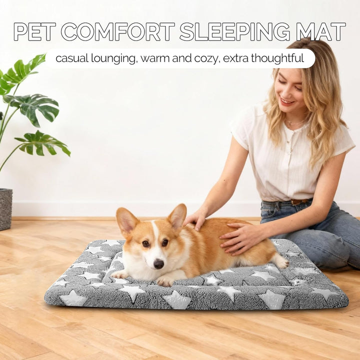 Dog Bed Mat - Dog Crate Pad - Reversible Dog Mat for Pet Comfort - Soft Bed Crate Pads with Dual-Sided Design for All Seasons - Durable, Machine Washable Mat for Crates, Travel, and Home