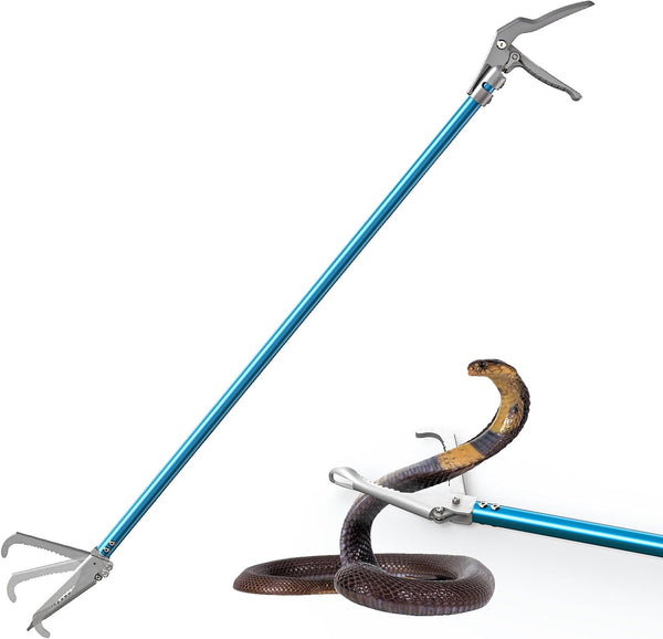 G2 60-Inch Professional All-Aluminum Alloy Snake Tong Reptile Grabber Rattle Snake Catcher Wide Jaw Handling Tool with Lock