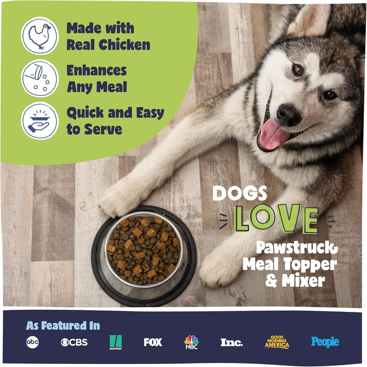 Vet Recommended Air Dried Dog Food Toppers for Picky Eaters, Made in USA with Real Chicken, Premium Meal Mix-In Kibble Enhancer, 8 Oz, Packaging May Vary