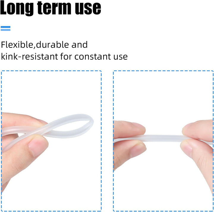 14Feet Aquarium Airline Tubing, Standard 3/16" Tubing, Air Pump Accessories,With Air Stones, Check Valves, Suction Cups and Connectors (Clear)