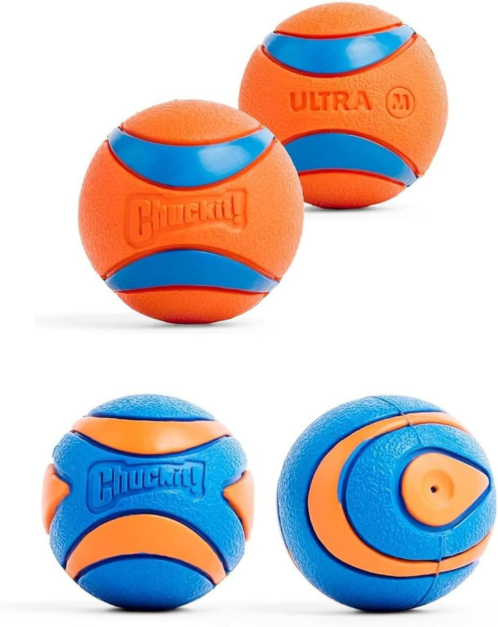 Ultra Ball Dog Toy - Medium Bouncy Fetch Balls for Dogs 20-60 Lbs - Made from Durable Rubber - Floating Water Pet Toys - Size Medium - 2.5-Inch Diameter - Pack of 2