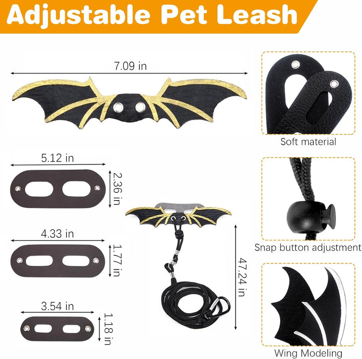 Bearded Dragon Carrier with Harness and Leash Set, Large Reptile Travel Carrier Portable Lizard Backpack Clear Small Animals Carrying Bag for Gecko Hamster Rabbit Hedgehog Kitten (Black)