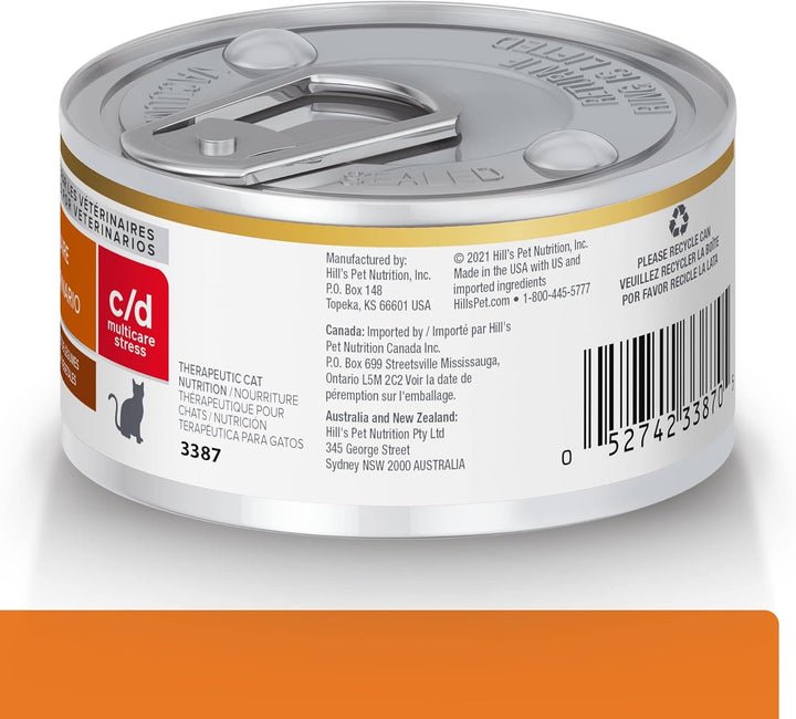 C/D Multicare Stress Urinary Care Chicken & Vegetable Stew Canned Cat Food, 2.9 Oz, 24-Pack Wet Food