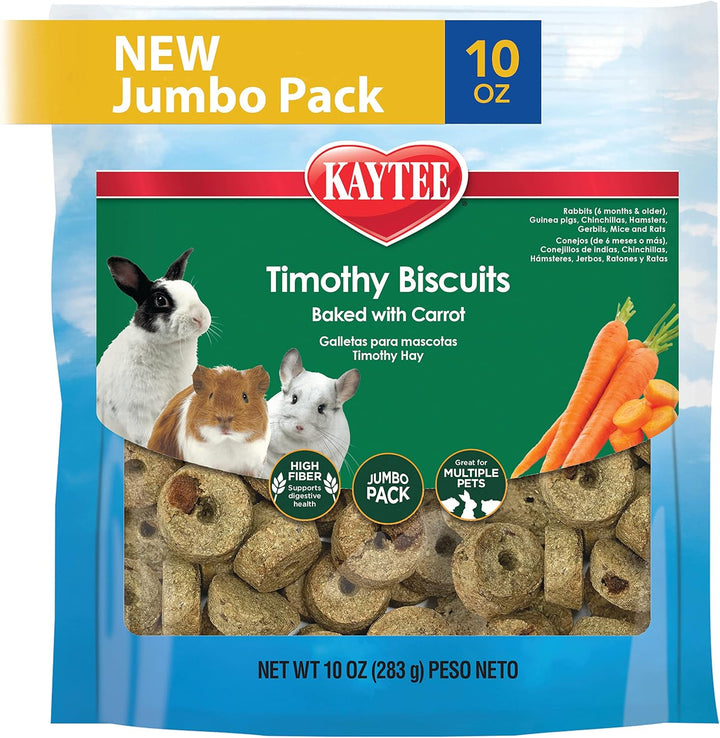 Timothy Biscuits Baked Treat for Pet Guinea Pigs, Rabbits & Other Small Animals, Apple, 4 Oz