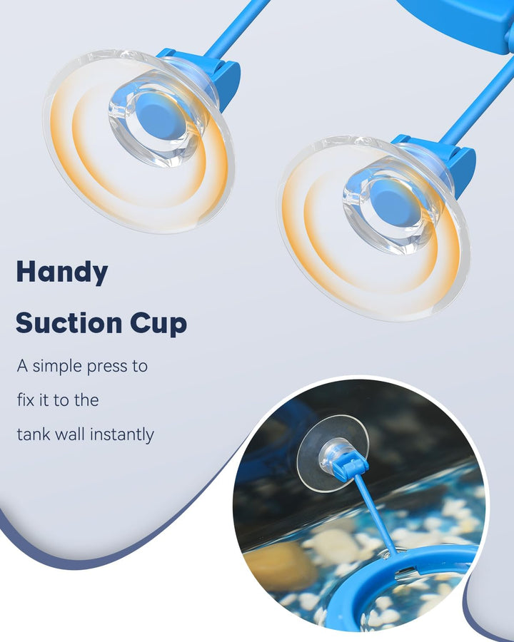 2 Pcs Fish Feeding Ring for Aquarium – round and Square Floating Food Feeder with Suction Cup for Betta, Goldfish, Guppy, Turtle & Small Fish