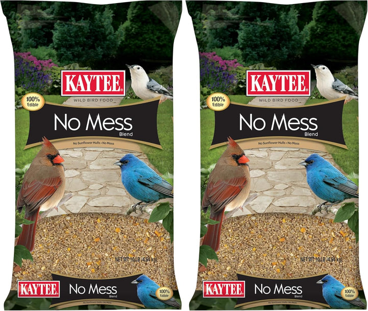 Wild Bird (No Mess or Waste Free) Food Seed Blend for Blue Jays, Woodpeckers, Juncos, Cardinals, Grosbeaks, Sparrows, and Finches, 10 Pound, (Packaging May Vary)