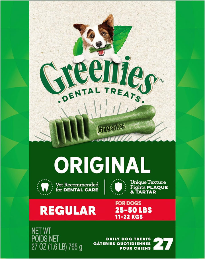 Original Regular Dental Dog Treats, 36 Oz. Pack (36 Treats)