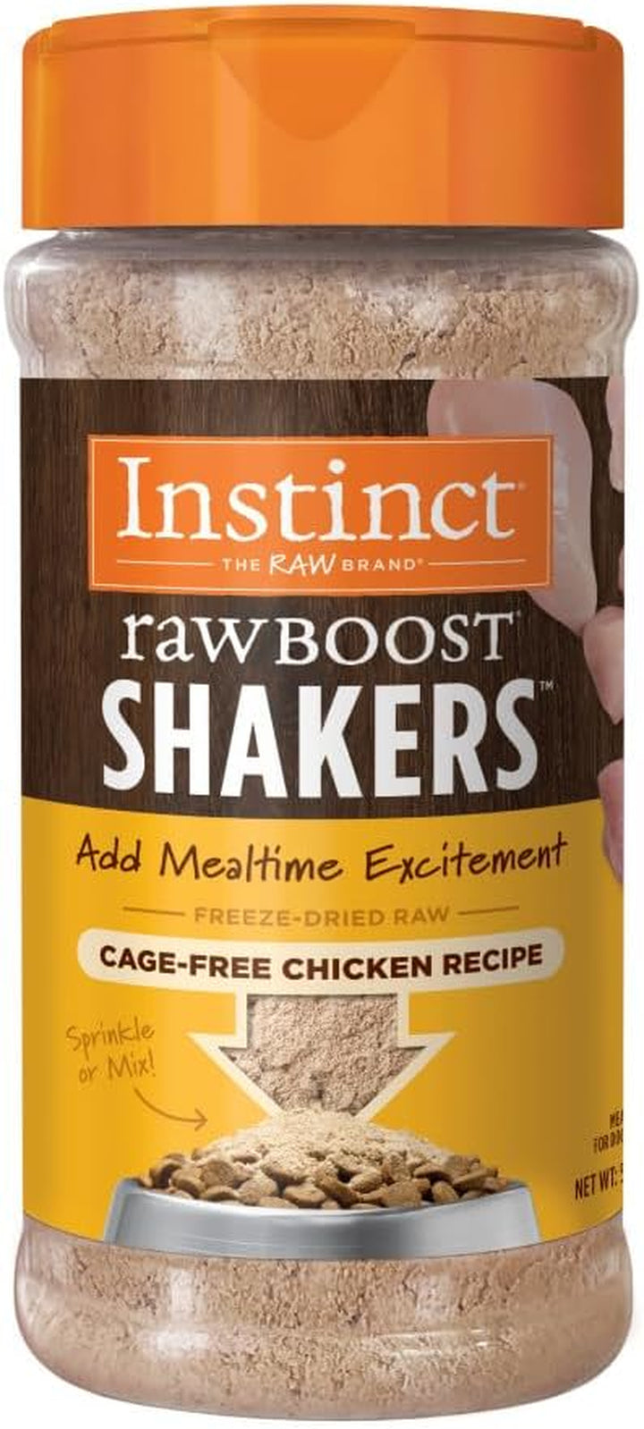 Raw Boost Shakers, Freeze-Dried Powder, Dog Food Topper, Chicken - Gut Health, 5.5 Oz. Bottle