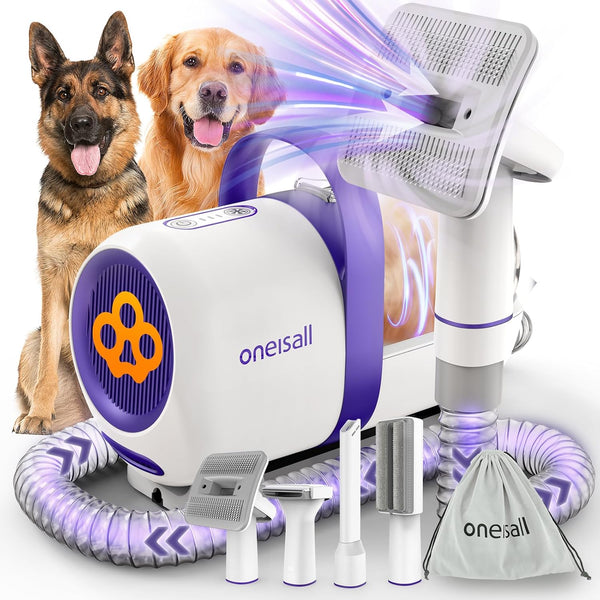Dog Hair Vacuum & Dog Grooming Kit/Low Noise Dog Grooming Vacuum12Kpa,Dog Vacuum for Shedding Grooming for Pet Hair&Home Cleaning