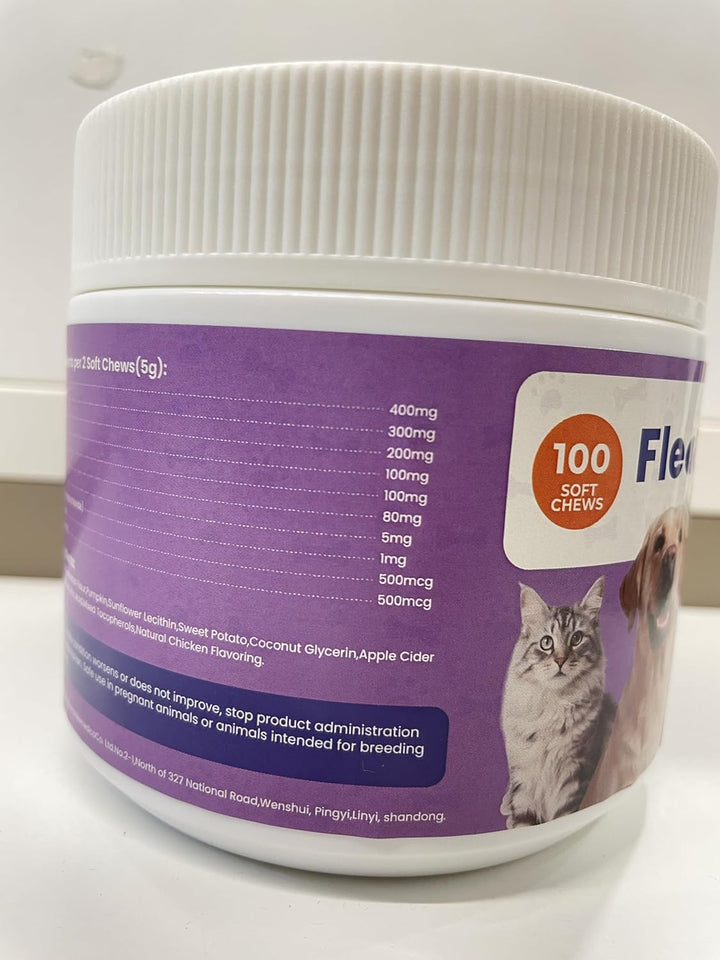 Flea and Tick Prevention for Dogs,Natural Oral Flea Tick Chewable for Dog,Relieve Itching, Scratching & Biting,Cats Flea Tick Chews Supplement with Neem,Colostrum-For Small Large Dog,100 Counts