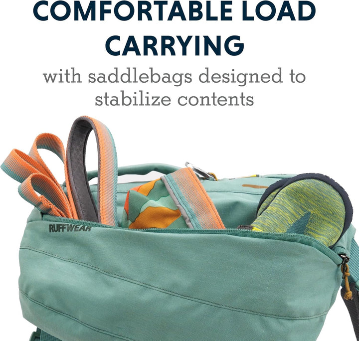 , Front Range Dog Day Pack, Backpack with Handle for Hikes & Day Trips, River Rock Green, Medium