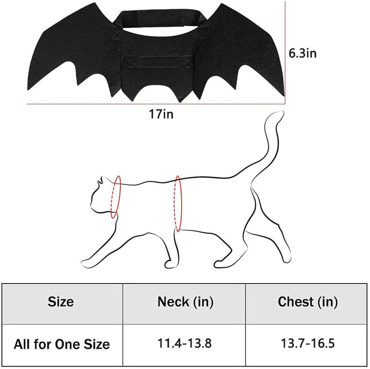 Cat Halloween Costume Bat Wings Pet Apparel Halloween Party Dress up Accessories for Cat Small Dogs Puppy Kitty Kitten Boy or Girl